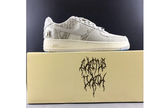 CN2405-902 Scott  FORCE 1 NIKE AIR  White Travis x Grey 0204